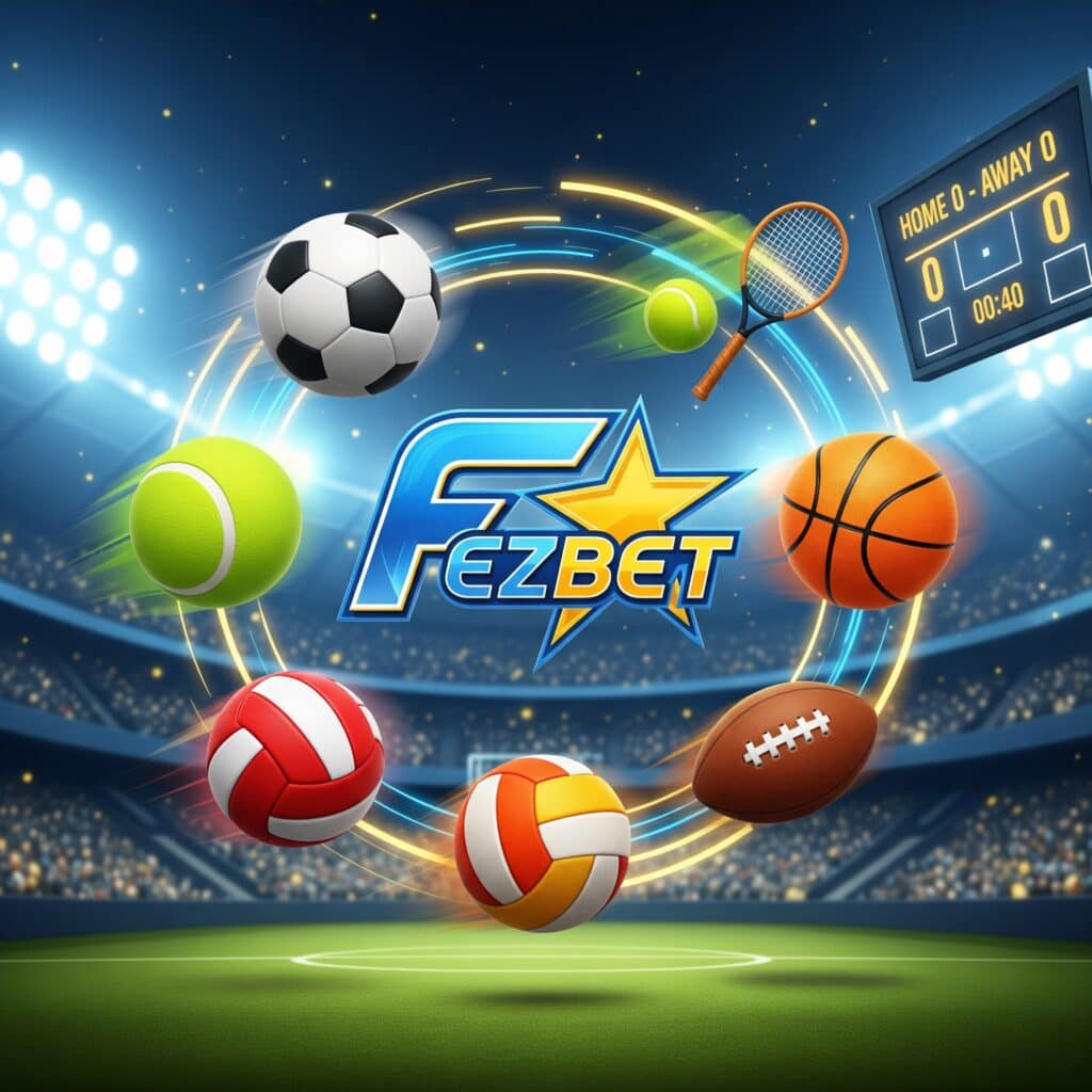 W Fezbet mo偶esz stawia膰 zak艂ady na oko艂o 30 dyscyplin sportowych, w tym na pi艂k臋 no偶n膮, tenis, koszyk贸wk臋, siatk贸wk臋 i pi艂k臋 r臋czn膮.