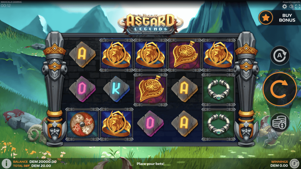 Asgard Legends Mancala Gaming ekran startowy
