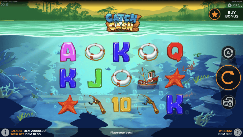 Catch 'n Cash Mancala Gaming ekran startowy